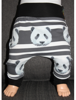 Baggy pant sarouel panda rayure de 0 à 6 ans